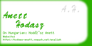 anett hodasz business card